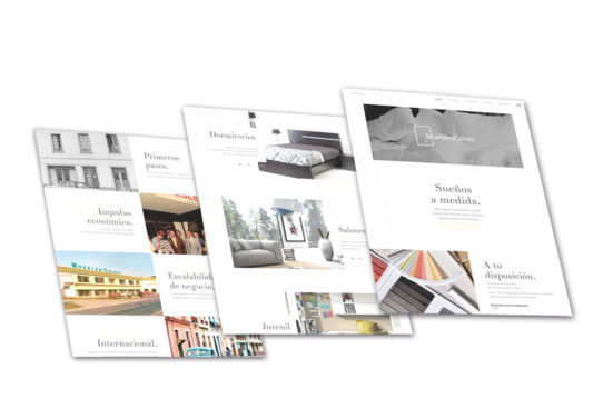 Proyecto Muebles Caloto · Reposicionamiento de marca en un mercado muy competitivo. Desarrollo de un nuevo sitio web